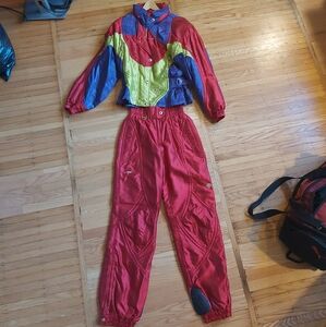 Vintage 2 piece ski suit